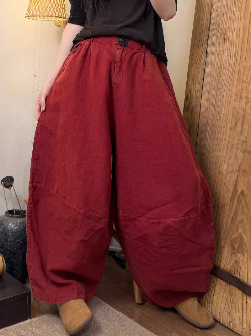 Women's Red loose Bottom 
