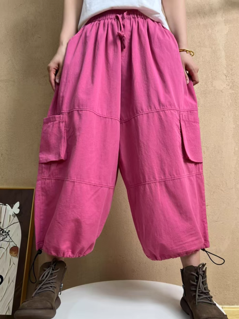 Women's loose Red Pink Bottom 