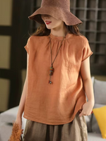 Women's Orange Loose Top 