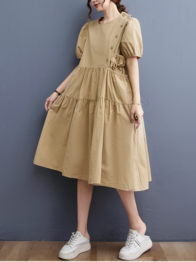 Women's Round Neck A-line Dress
