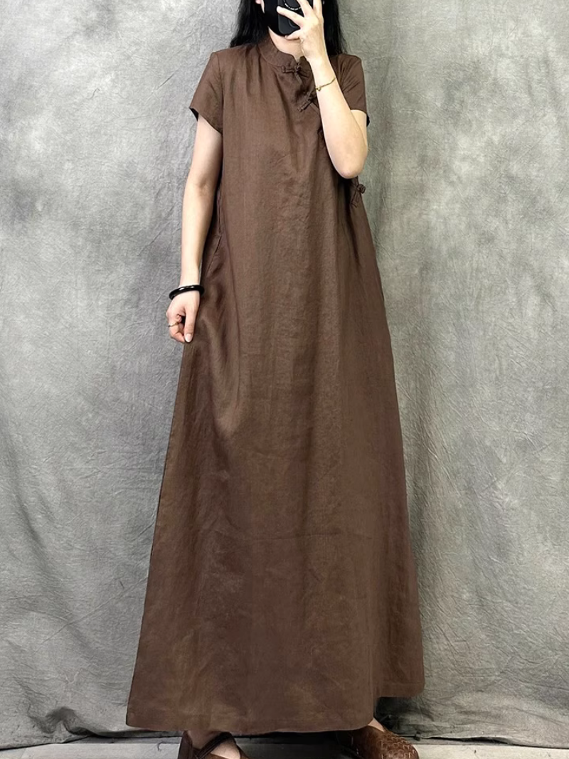 Vestido de línea A de moda y suelbia de moda femenina