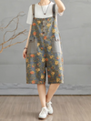 Women's Summer Lightweight Fashionable Loose Printed Overall Dungaree