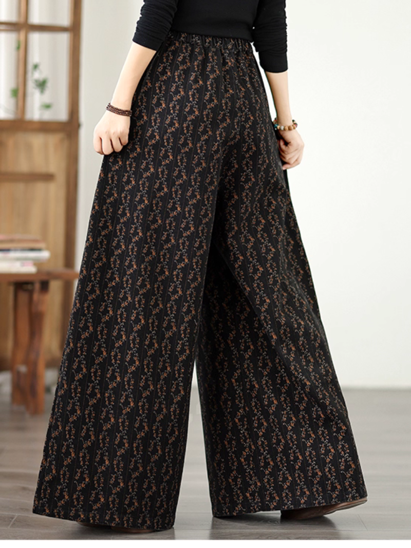 Women’s Graceful & Simple Printed Fit Denim Bottom