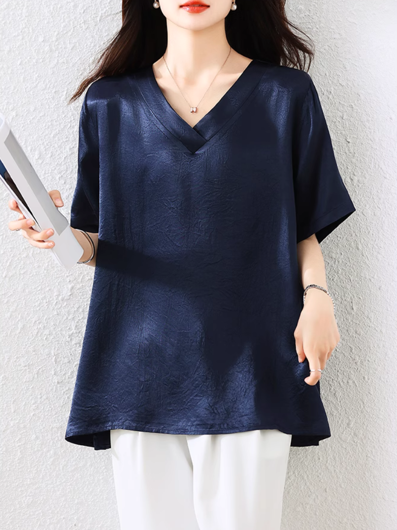 Women"s Casual All-Day Wear.Solid Color Tops