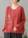 Women's Stylish Embroidered knitted Sweater Dress