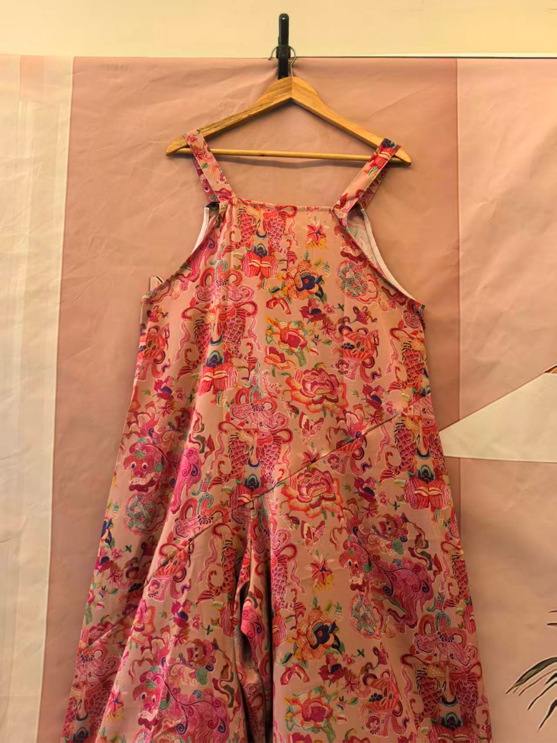 Women's Summer Lightweight Printed Loose Overall Dungaree