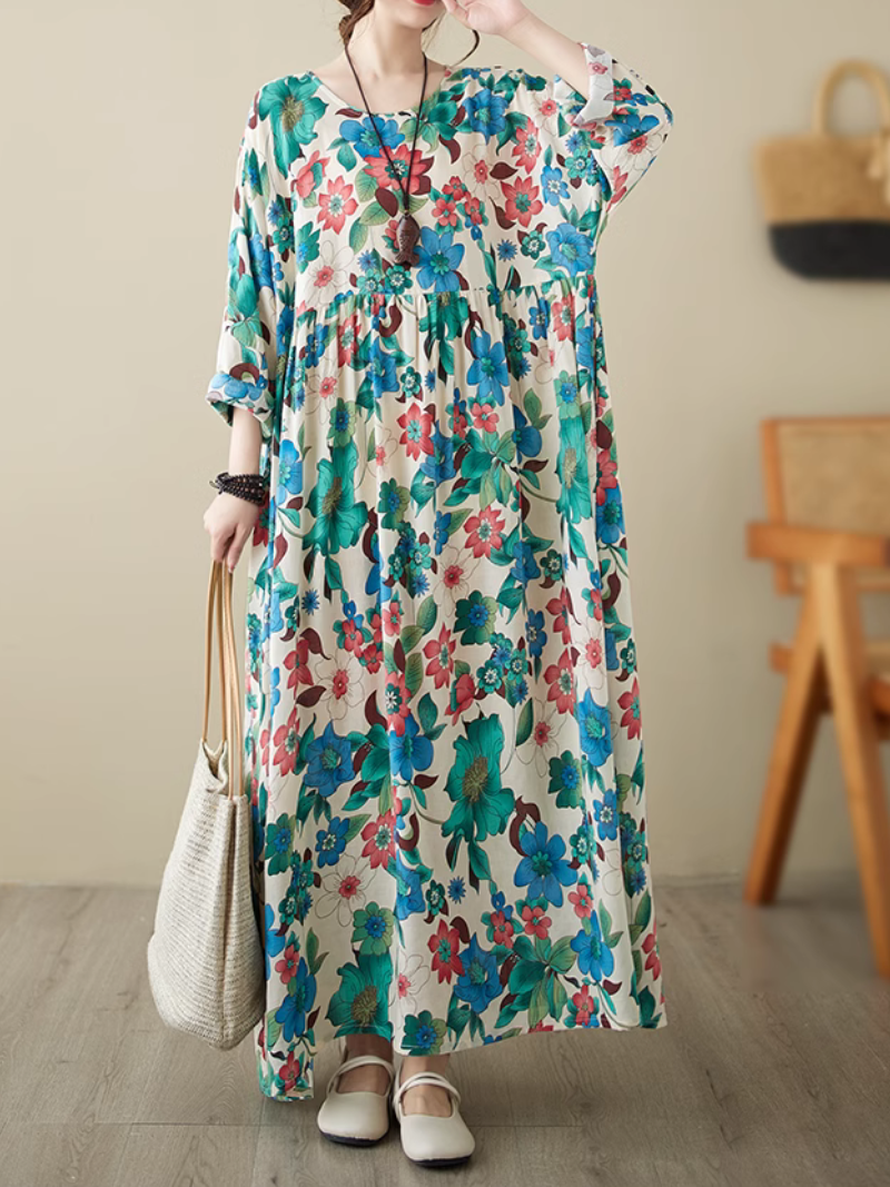 Women's Blue Smock Dress