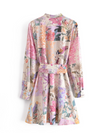 Women's Every stylish Girl Wear Printed Belt Shirt dress