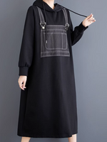 Women's Long Sleeves Midi Dress