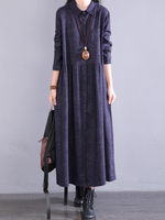 Women's Summer Button-Up Collar Type A-Line Shirt Dress