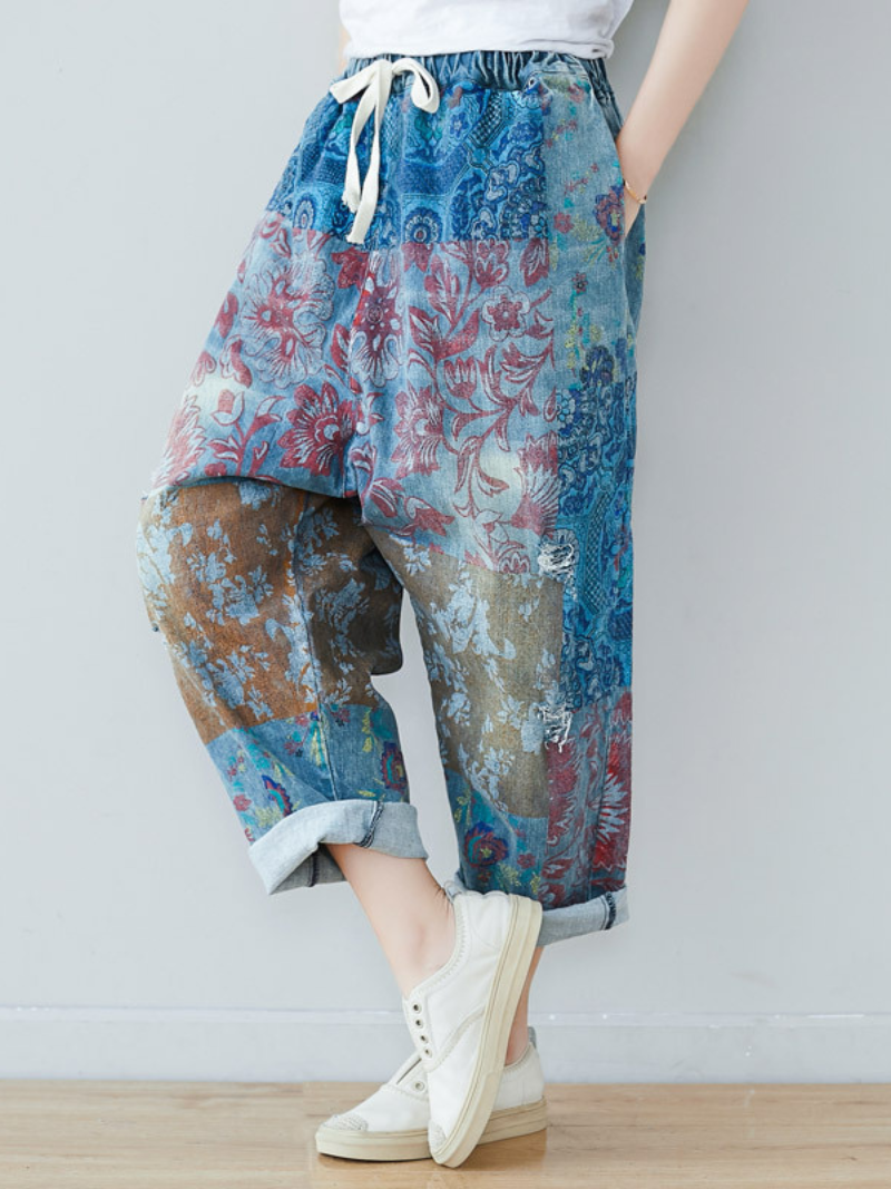  Women's Blue Printed Bottom