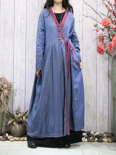 Women's Blue Cardigan Dress