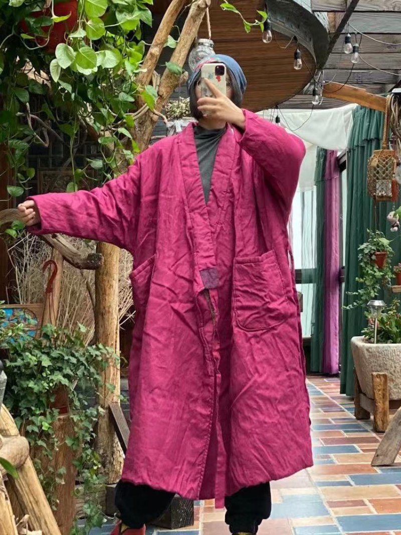 Women's Fashionable & Trendy  Retro Artristic Loose A-line Coat