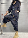 Your Go-To Women's Overall Styles Hooded Printed Dungarees