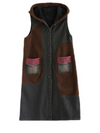 Women's Fashionable Velvet Button-Up Hoodie Coat