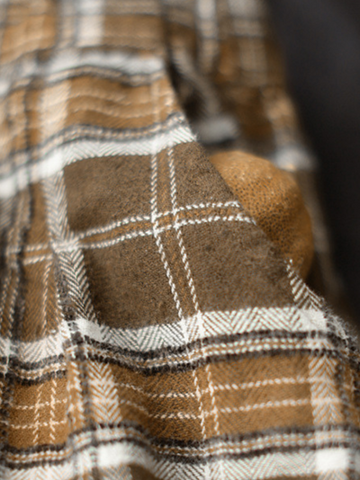 Women's Side Pockets Plaid Skirt