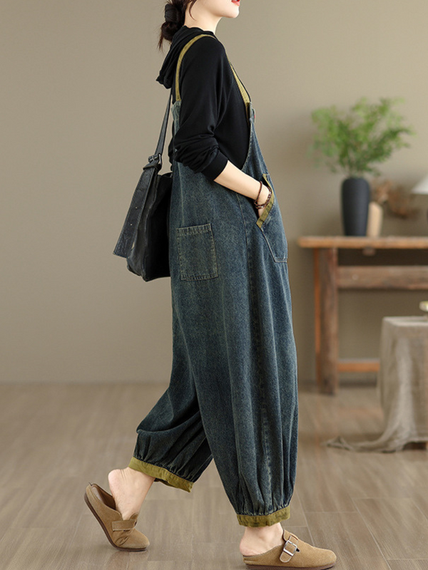 Comfy Women's Summer Sleeveless Baggy Dungarees | Eva Trends
