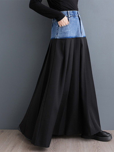 Women's Pleated Front long skirt