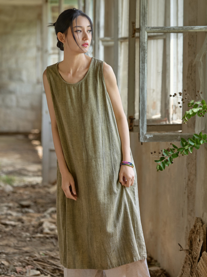 Women's Sleeveless Middi  Dress