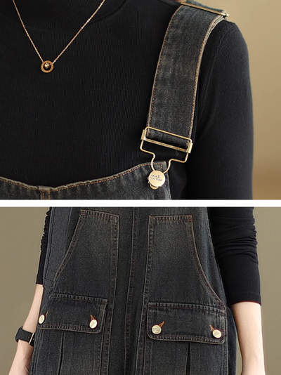 Women's Stylish Modern Pockets Overalls Dungarees