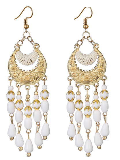 Women's White Comfortable Earing  