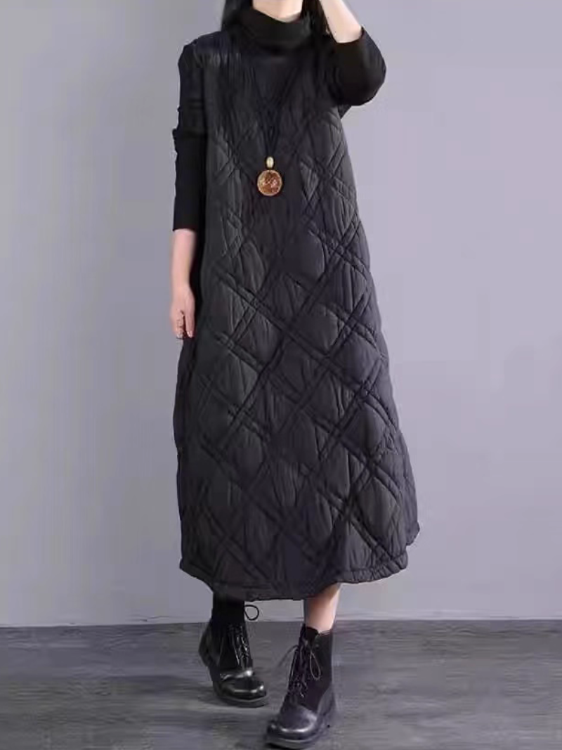 Women's Winter Fashionable & Comfy Loose Midi Dress