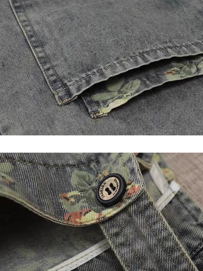 Women's Summer Adjustable Loose Printed Short Dungarees