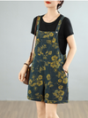 Women's Comfortable Pocket Printed Style Dungaree