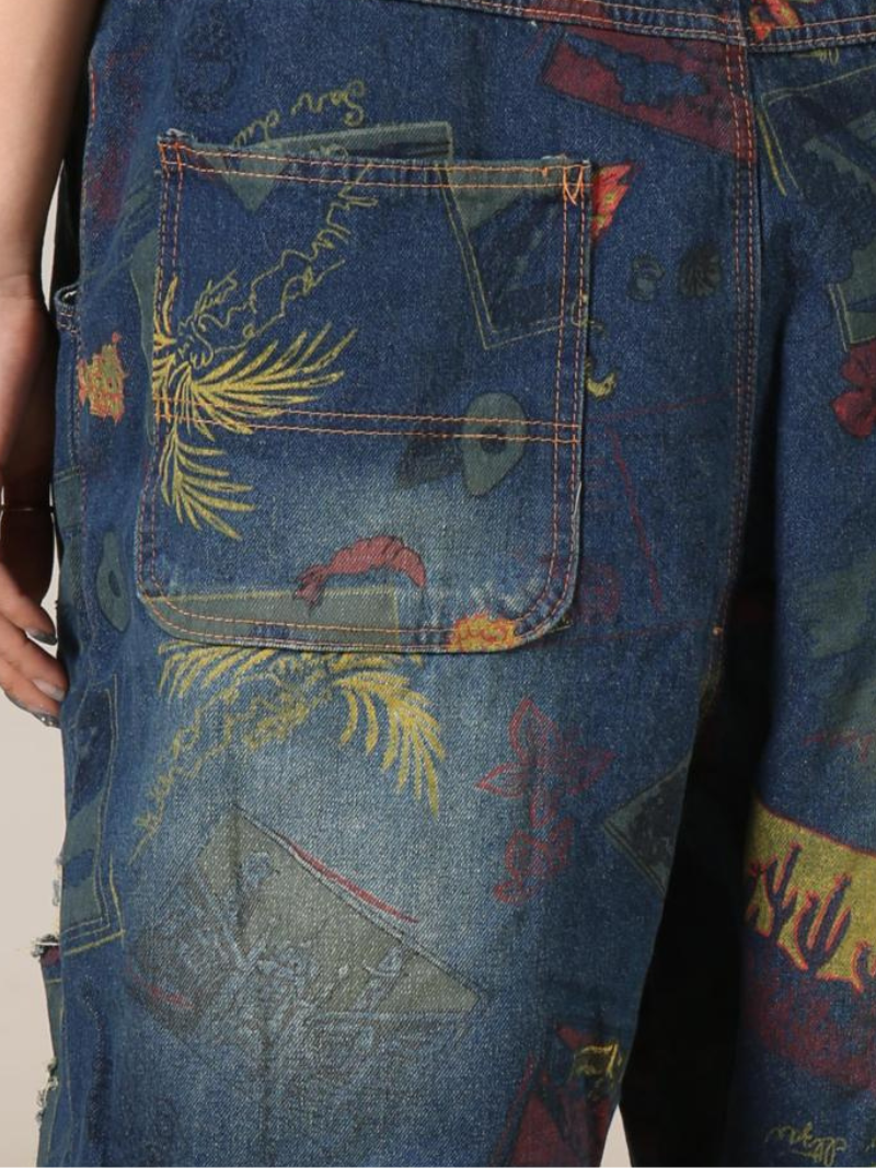 Elegant Women's Boho Denim Cotton Overall Dungarees | Eva Trends