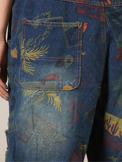 Elegant Women's Boho Denim Cotton Overall Dungarees | Eva Trends