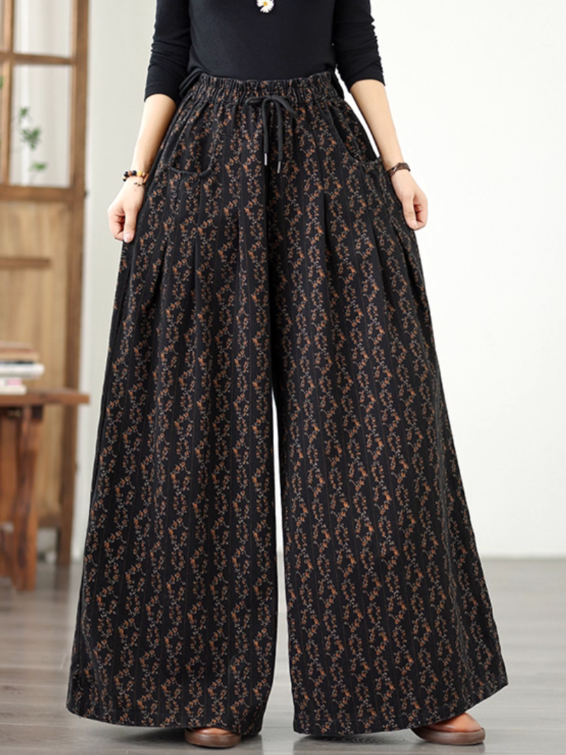 Women’s Graceful & Simple Printed Fit Denim Bottom