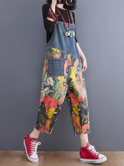 Women's dark blue Dungarees
