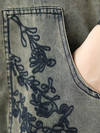 Women's Summer Loose Pants With Flower Pockets Overall Dungaree