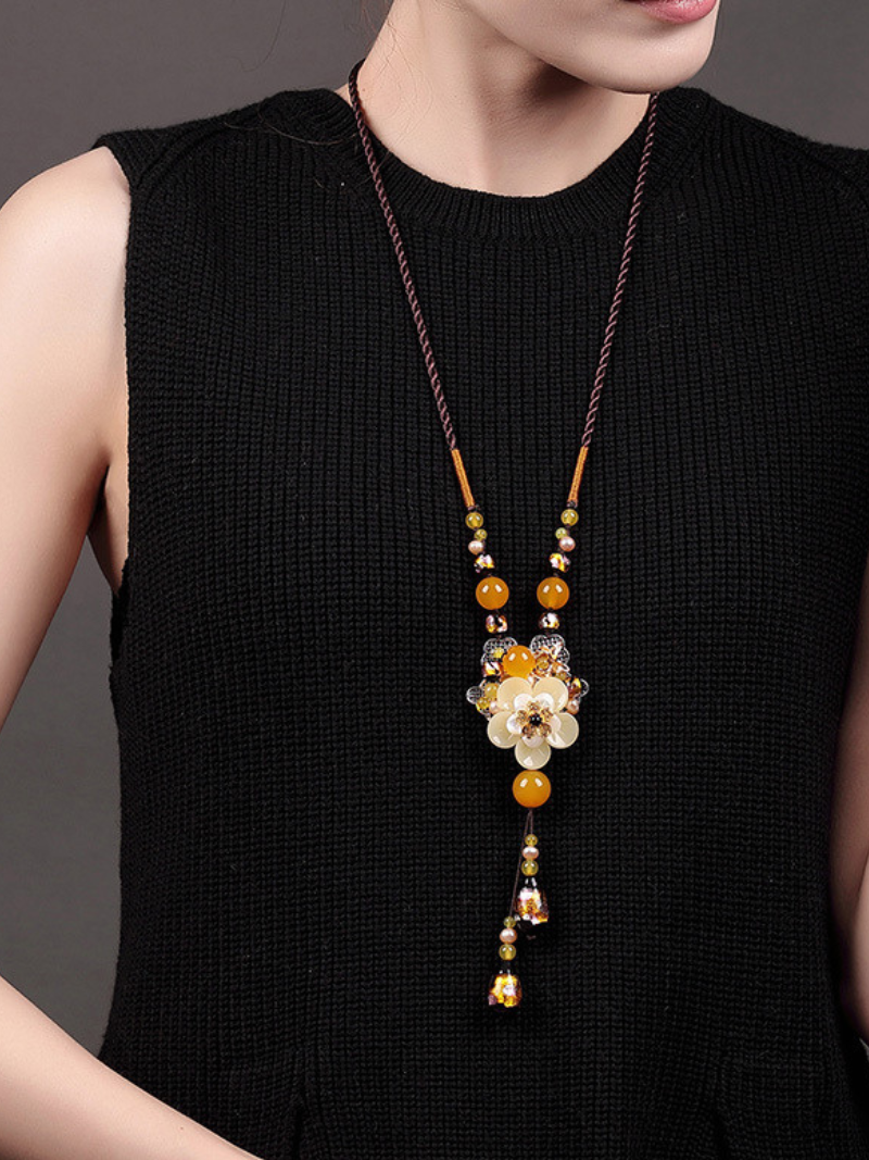Women's Summer Statement Glow Crystal Necklace