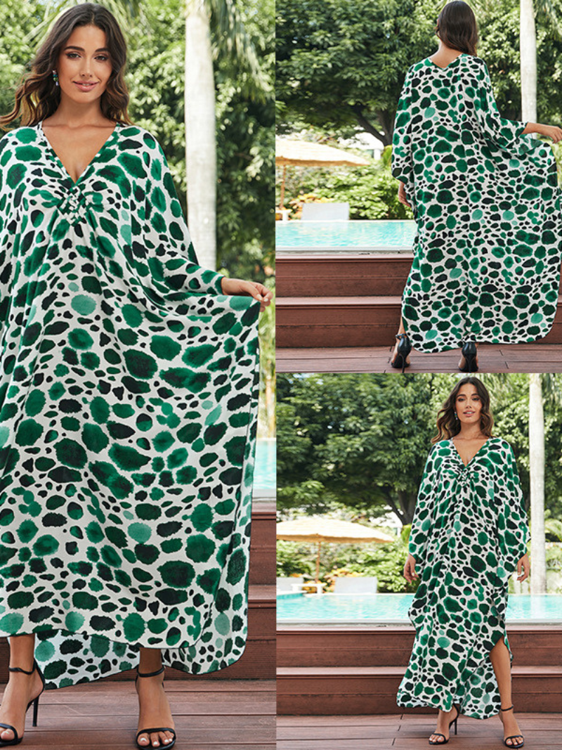 Women's Summer Elevate Beach Cover-Up Long Kaftan Dress
