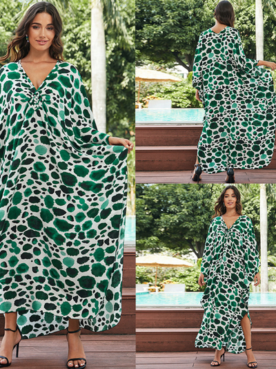 Women's Summer Elevate Beach Cover-Up Long Kaftan Dress