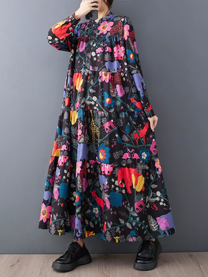 multicolor A-line Frok for women 