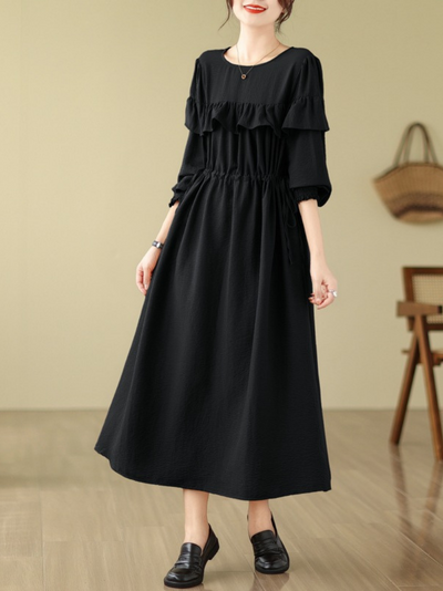 Women's Embrace Your Style Lace-up Long Loose A-line Dress