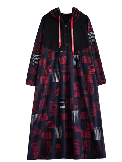 Women's Timeless Grace Printed knee A-Line Dress
