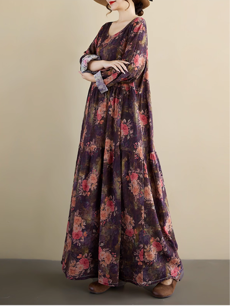 Women's  Summer Retro Casual & Elegant Loose Smock Dress