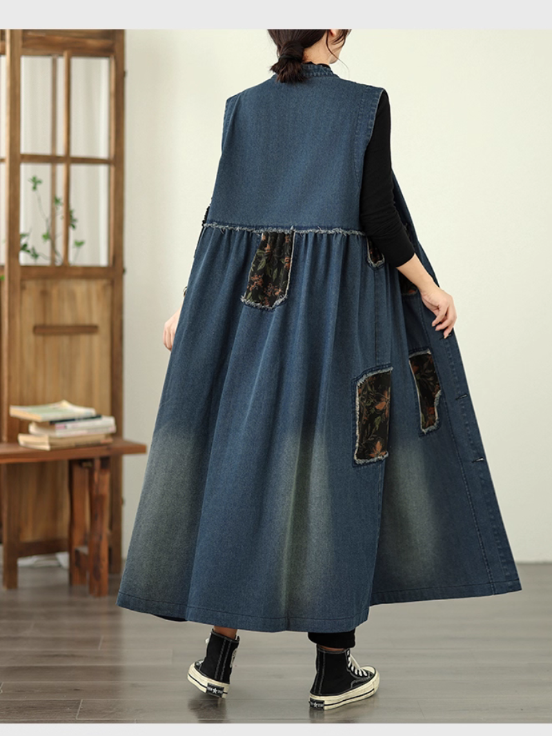 Frauen Sommer Retro modisch und trendy lose A-Line-Mantel