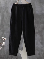 Pantalones de lino de verano para mujeres pantalones casuales delgados