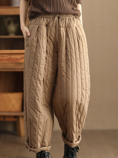 Women's Trouser Double-layer Vertical Stripe Bottom