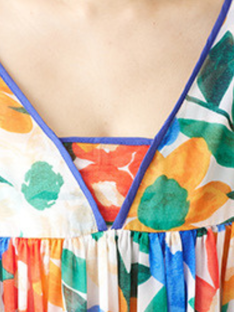 Women's Cool & Stylish Beautiful Summer Floral Printed Midi- Dress