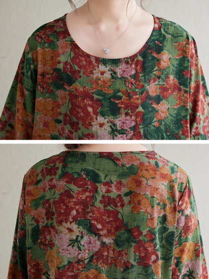 women's Round Neck Smock Dress