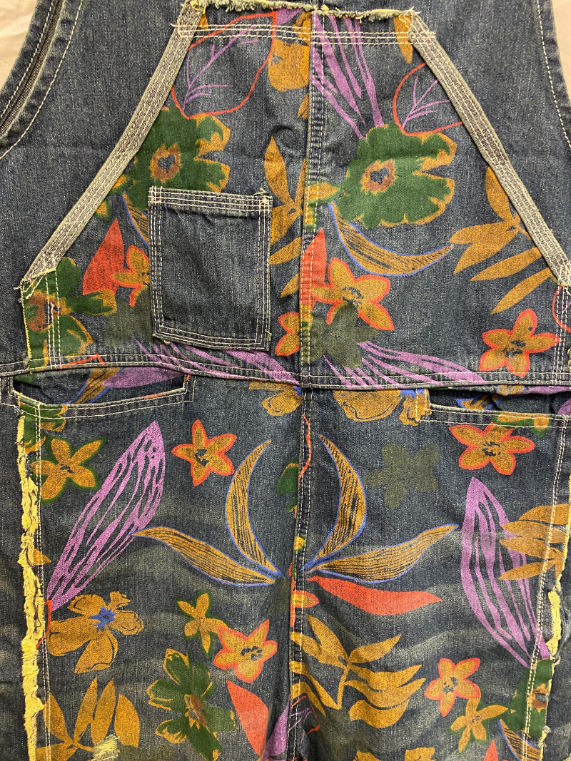 It’s My Life Flower Printed Denim Overall Dungarees
