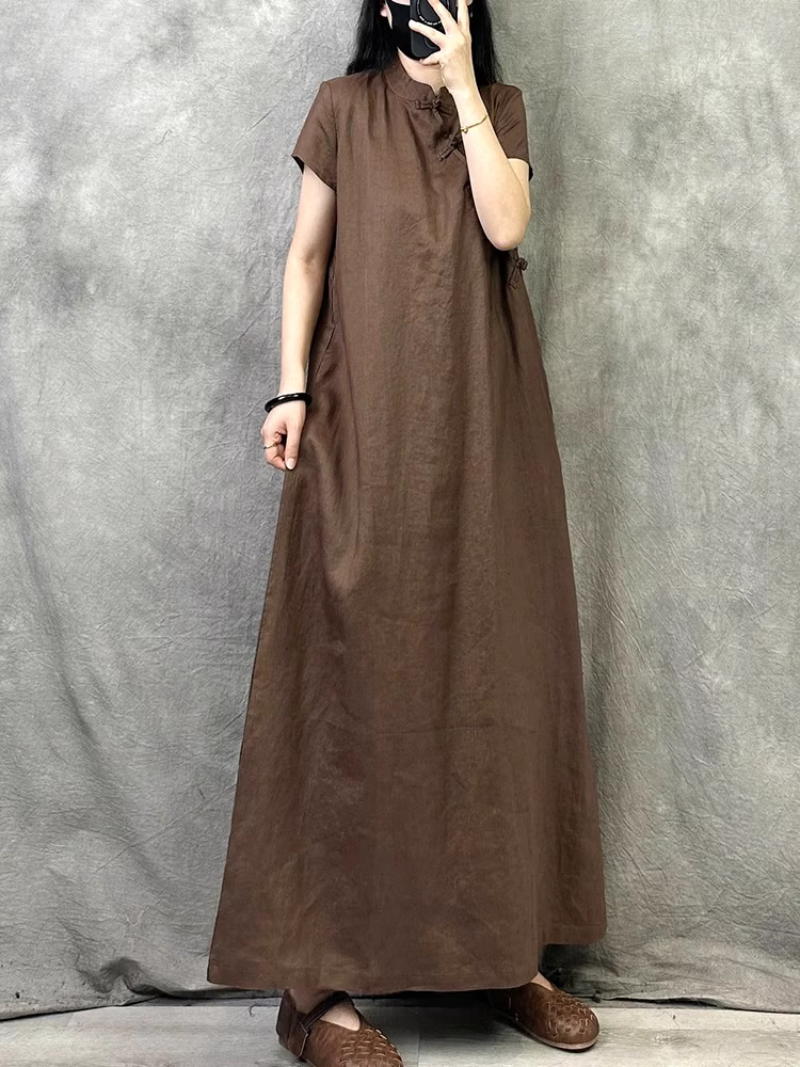 Vestido de línea A de moda y suelbia de moda femenina