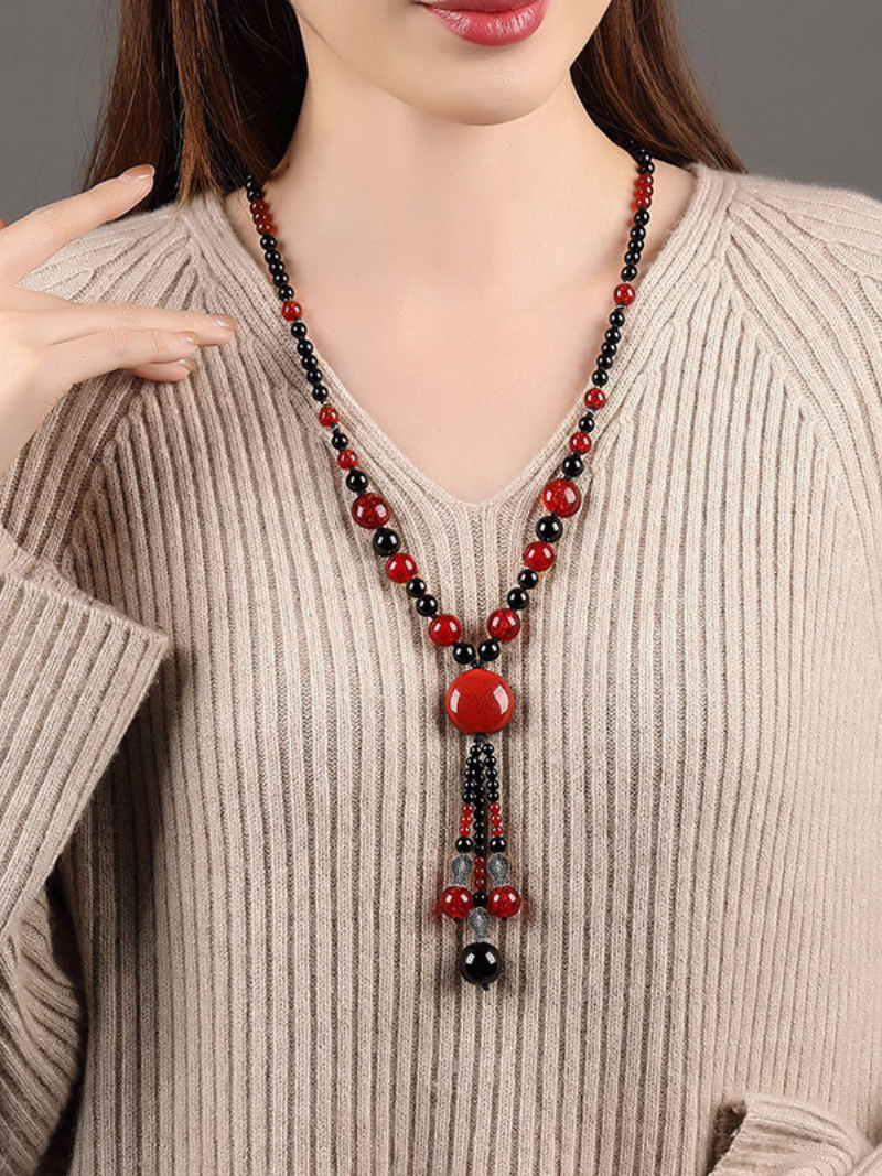 Women's Trendy  Natural Stone Crystal Necklace