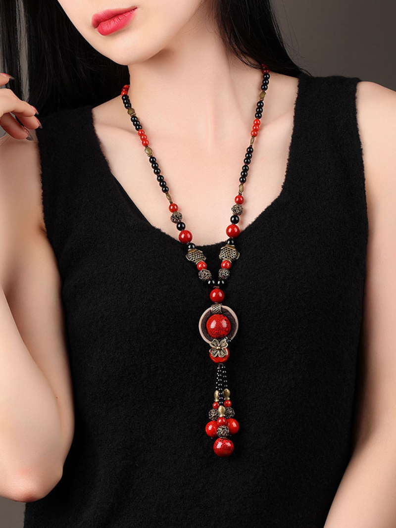 Women's Summer Beautiful  Vintage Crystal Necklace