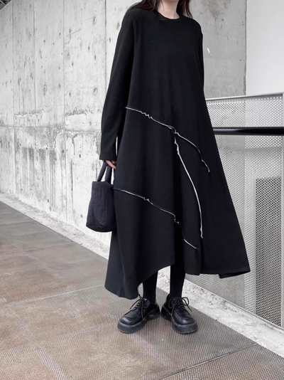 Women's Long Sleeves A-line Dress
